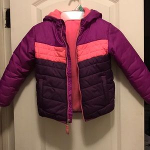 Girls pink winter coat